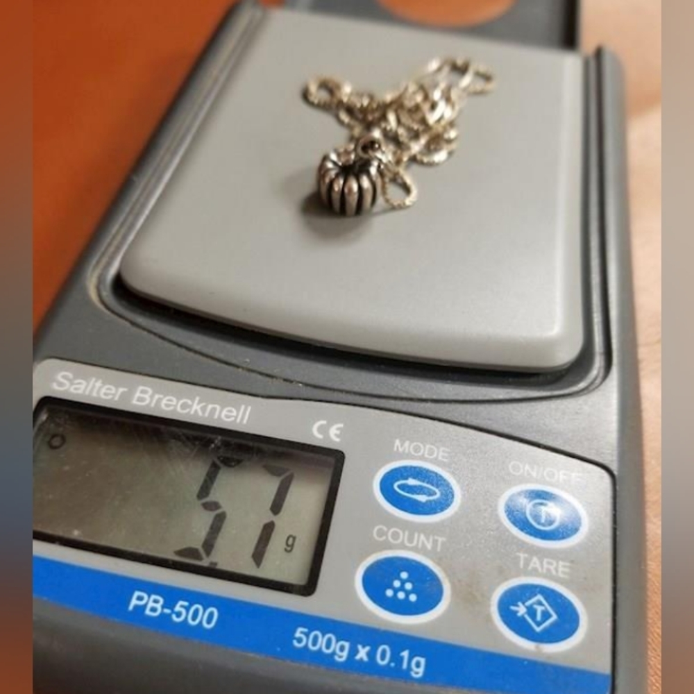 Sterling Silver Three Dimensional Small Pumpkin N… - image 5